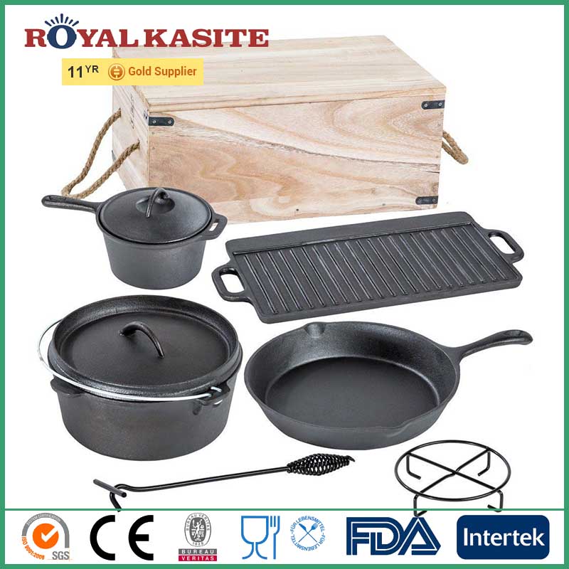 Buy Wholesale China Vegetable Oil Surface Cast Iron Dutch Oven Set