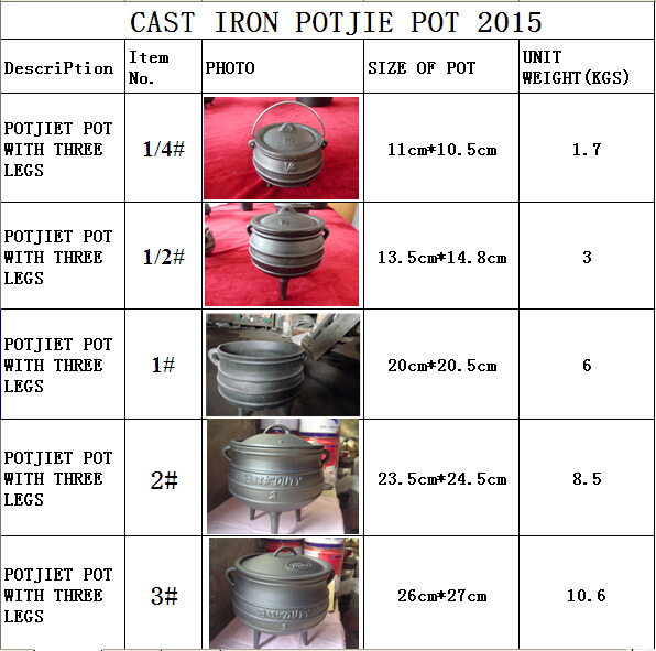 Cast Iron Midi Potjie Pot Cauldron